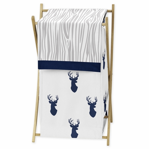 Stag Navy and White Collection Hamper