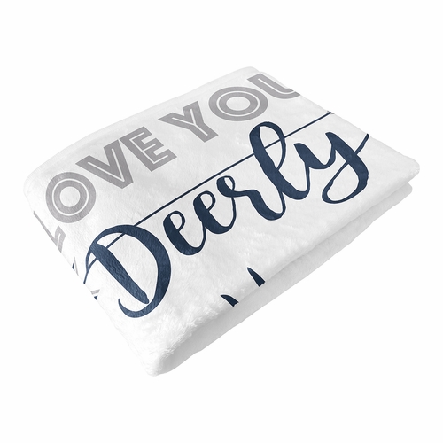 Stag Navy and White Collection Monthly Milestone Baby Blanket - alt image 5