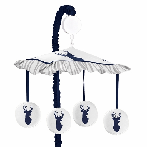 Stag Navy and White Collection Musical Mobile