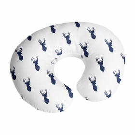 Stag Navy and White Collection Nursing Breastfeeding Pillow Cover