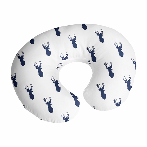 Stag Navy and White Collection Nursing Breastfeeding Pillow Cover