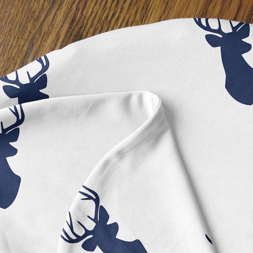 Stag Navy and White Collection Nursing Breastfeeding Pillow Cover - alt image 3