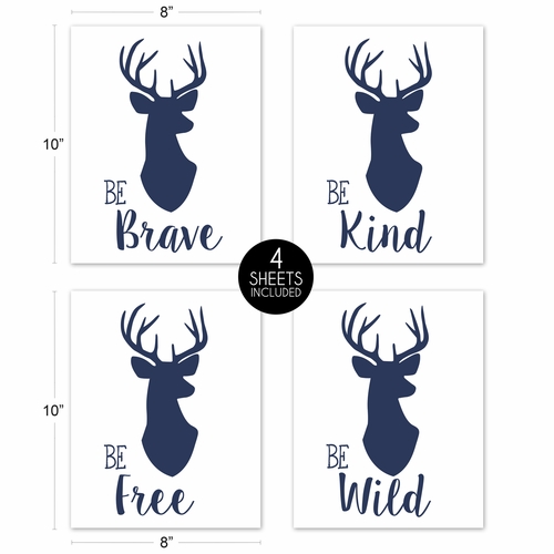 Stag Navy and White Collection Wall Art Prints - Set of 4 - alt image 4