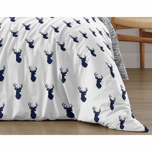 Stag Navy and White Full/Queen Bedding Collection - alt image 5