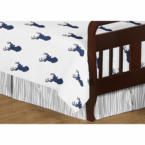 Stag Navy and White Toddler Bedding Collection - alt image 3