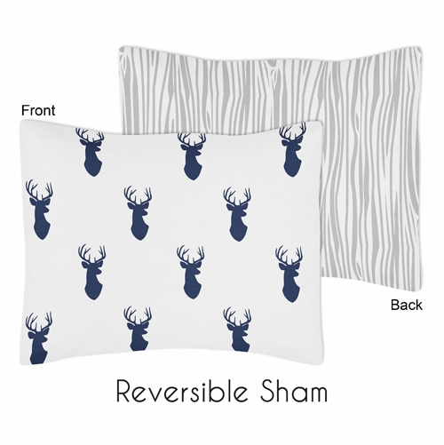 Stag Navy and White Twin Bedding Collection - alt image 2