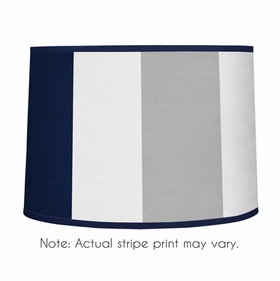 Stripe Navy and Gray Collection Lamp Shade