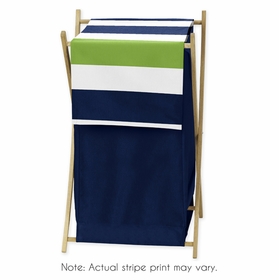 Stripe Navy and Lime Collection Hamper