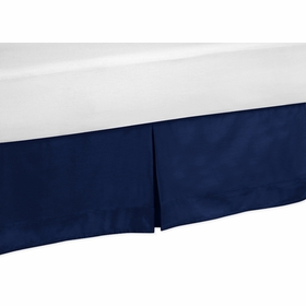 Stripe Navy and Lime Collection King Bed Skirt