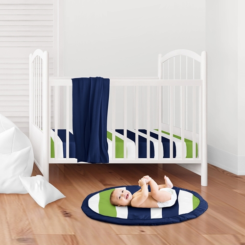 Stripe Navy and Lime Collection Playmat - alt image 1