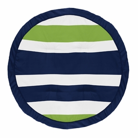 Stripe Navy and Lime Collection Playmat