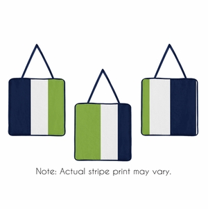 Stripe Navy and Lime Collection Wall Hangings