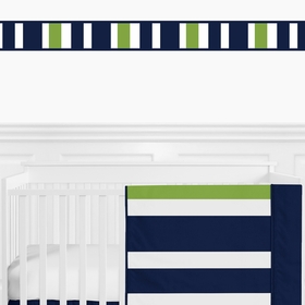Stripe Navy and Lime Collection Wallpaper Border