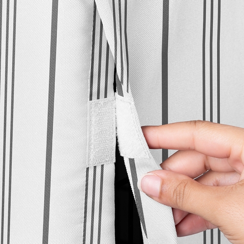 Stripe White and Grey Collection Dog Crate Kennel Cover 48in. - alt image 2