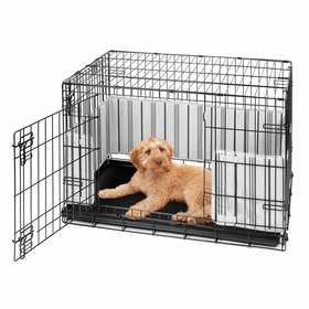 Stripe White and Grey Collection Medium Dog Crate Bumper 36in.
