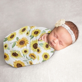 Sunflower Collection Baby Swaddle Blanket