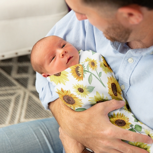 Sunflower Collection Baby Swaddle Blanket - alt image 2