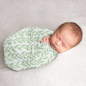 Sunflower Collection Baby Swaddle Blanket - Leaf Print