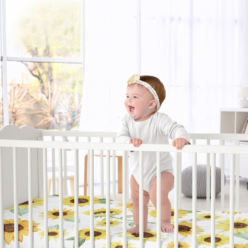 Sunflower Collection Crib Sheet - alt image 1