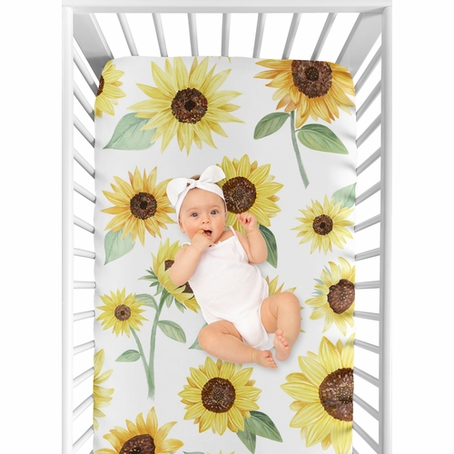 Sunflower Collection Crib Sheet - alt image 3
