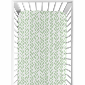 Sunflower Collection Crib Sheet - Leaf Print