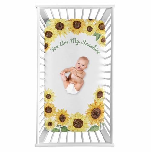 Sunflower Collection Crib Sheet - You are my Sunshine