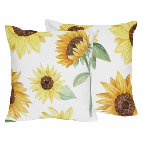 Sunflower Collection Decorative Accent Throw Pillows - Set of 2