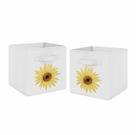Sunflower Collection Foldable Fabric Storage Bins