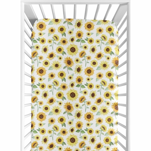 Sunflower Collection Jersey Knit Crib Sheet