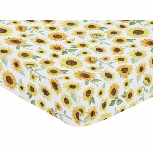 Sunflower Collection Jersey Knit Crib Sheet - alt image 2