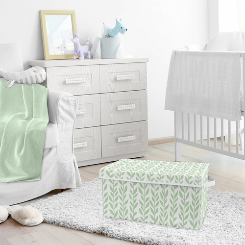 Sunflower Collection Leaf Print Fabric Toy Bin Storage - alt image 1