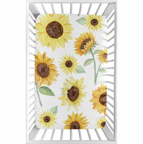 Sunflower Collection Mini Crib Sheet - alt image 1