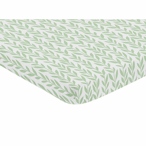 Sunflower Collection Mini Crib Sheet - Leaf Print