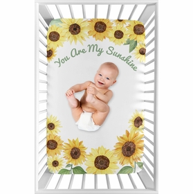 Sunflower Collection Mini Crib Sheet - You are my Sunshine