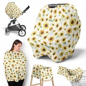 Sunflower Collection Multi Use Baby Car Seat and Nursing Cover