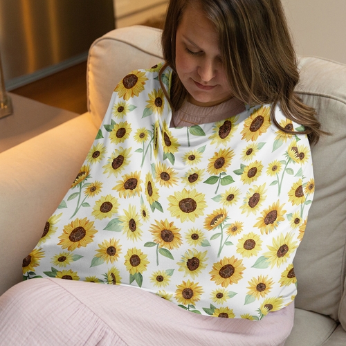 Sunflower Collection Multi Use Baby Car Seat and Nursing Cover - alt image 1