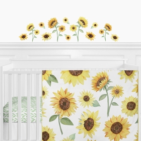 Sunflower Collection Peel and Stick Wall Decal Stickers - Set of 4 Sheets