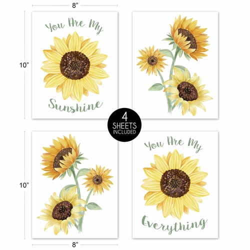 Sunflower Collection Wall Art Prints - Set of 4 - alt image 4