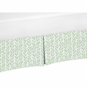 Sunflower Leaf Print Collection Crib Bed Skirt