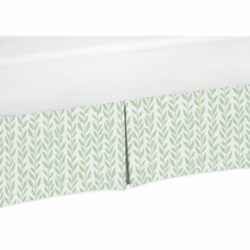 Sunflower Leaf Print Collection Crib Bed Skirt
