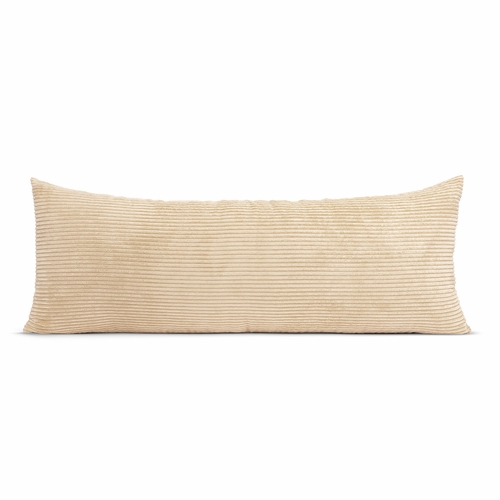 Taupe Corduroy Collection Full Length Body Pillow Cover