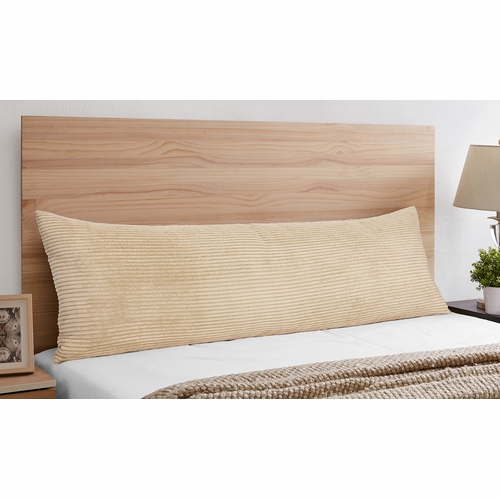 Taupe Corduroy Collection Full Length Body Pillow Cover - alt image 1