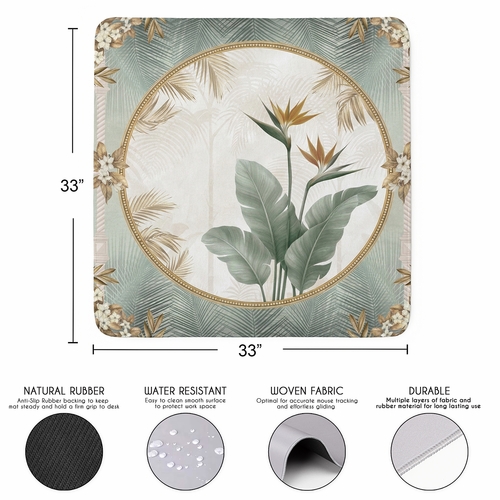 Taupe Vintage Paradise Collection Mahjong Mat for Table - Shipped Rolled - alt image 2
