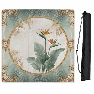 Taupe Vintage Paradise Collection Mahjong Mat for Table - Shipped Rolled