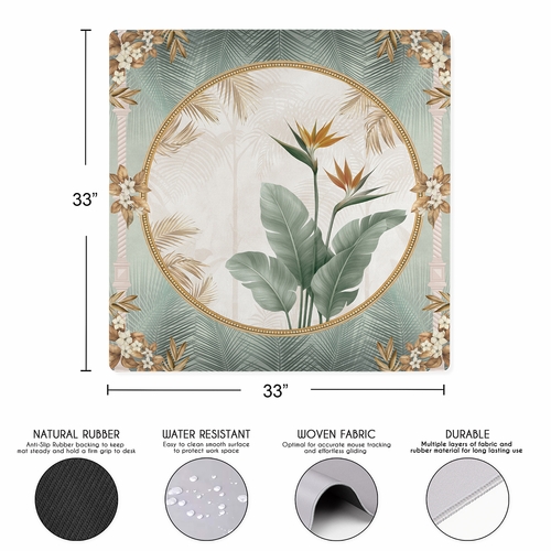 Taupe Vintage Paradise Collection Mahjong Mat for Table - Shipped Rolled - alt image 2