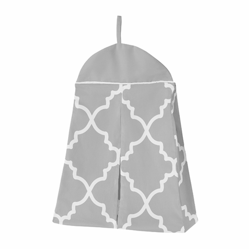 Trellis Gray and White 11 Piece Bumperless Crib Bedding Collection - alt image 4