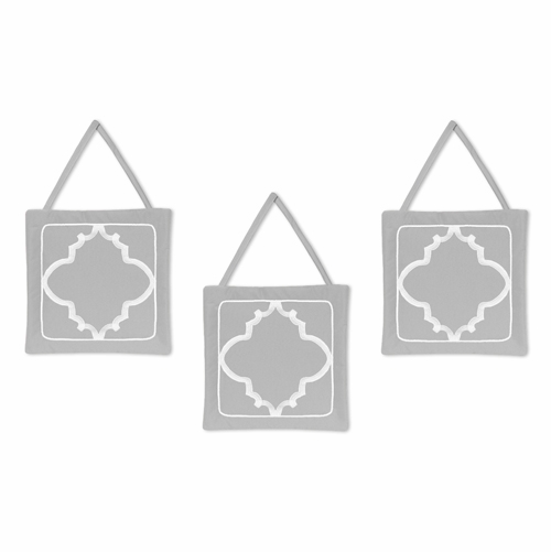 Trellis Gray and White 11 Piece Bumperless Crib Bedding Collection - alt image 5