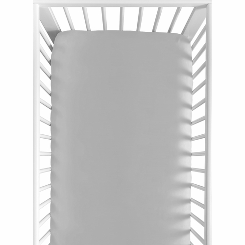 Trellis Gray and White Collection Crib Sheet - Gray