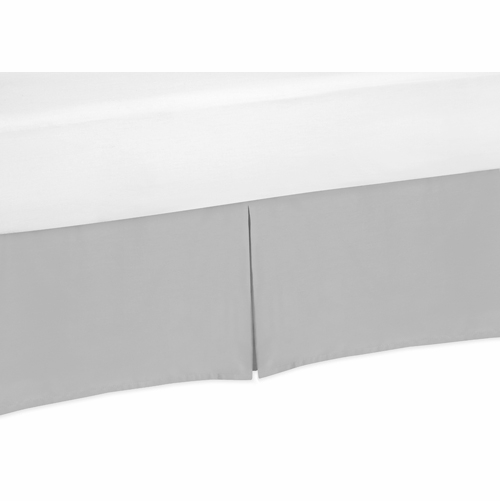Trellis Gray and White Collection Queen Bed Skirt
