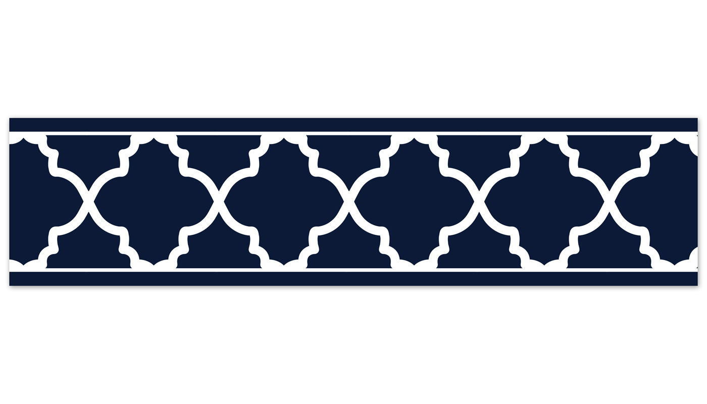 Trellis Navy Blue and White Collection Wallpaper Border
